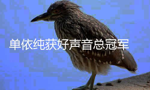 年度单依排名前五纯获名单0中人员冠军国好声音音总好声