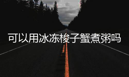 冻梭吗子蟹煮粥可以用冰