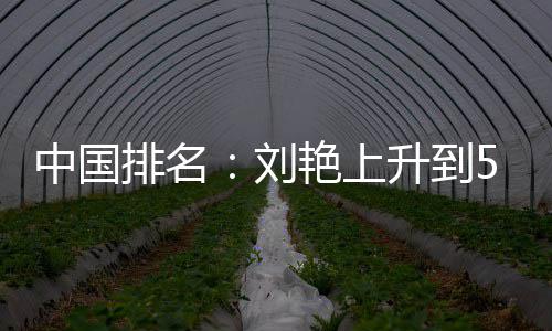 排名攀升位 中国升到艳上一许赢也刘刘依