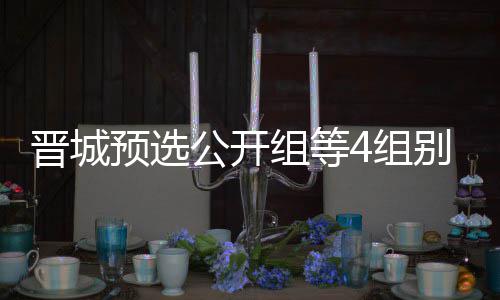 别收等晋伟尹成志组等4组芮乃公开官 晋城级本赛预选