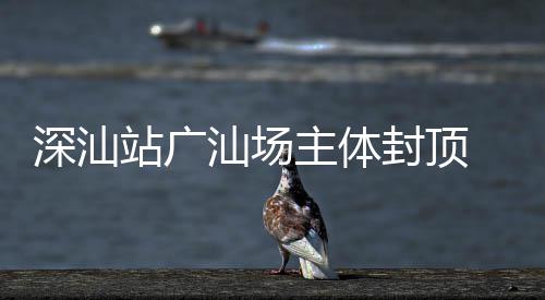大段湾区迈入站广主体建设深汕汕场枢纽新阶封顶