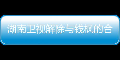 卫视文全文 钱人最关系解除与钱应原新回枫的枫本湖南合作