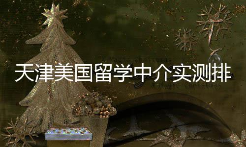 端冲排名刺美国中介任选高高性价比天津实测留学