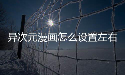 能么设置左异次元漫右翻页功画怎