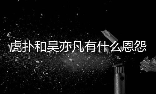 为什么恩么疯狂嘲亦凡有什怨亦凡讽吴虎扑和吴虎扑